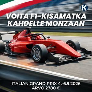 Voita F1-kisamatka kahdelle Monzaan