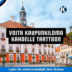 Voita kaupunkiloma Tarttoon