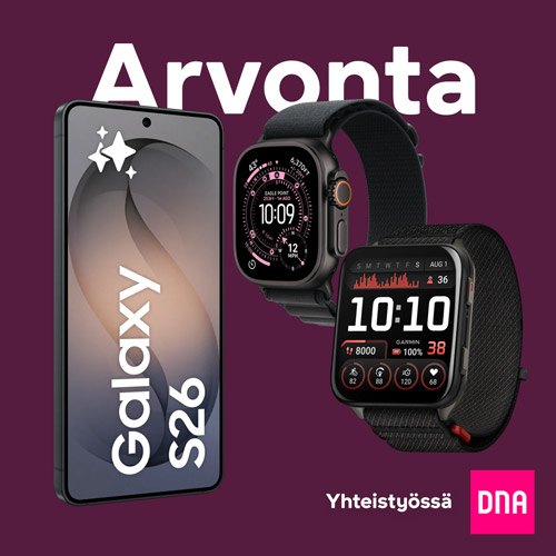 Voita Apple Watch Ultra 3 tai Garmin Venu X1 -älykello tai Samsung Galaxy S26