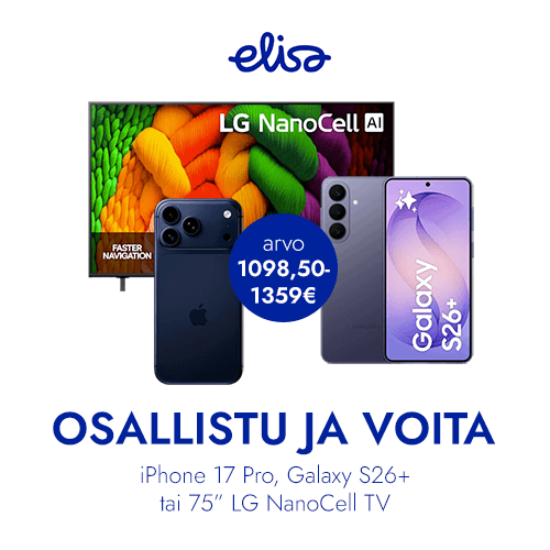 Voita puhelin tai televisio