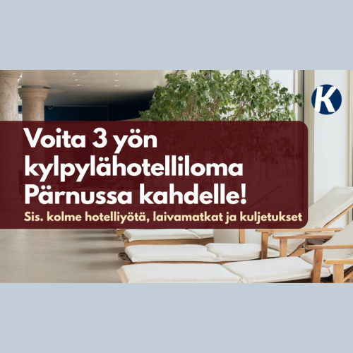 Voita kylpyläloma Pärnussa kahdelle